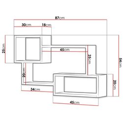Полка Bratex Trio 005 (Wotan Oak/White) Thumb