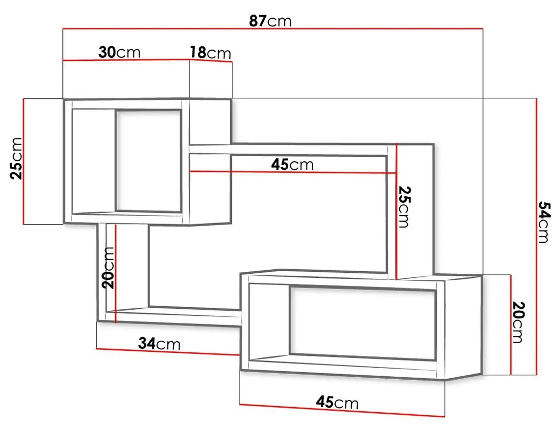 Полка Bratex Trio 005 (Wotan Oak/White)