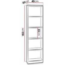 Стеллаж Mirjan24 Eleylin/Office R40 (Sonoma Oak) Thumb