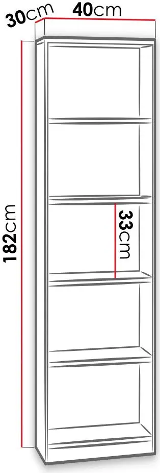 Стеллаж Mirjan24 Eleylin/Office R40 (White) - 3