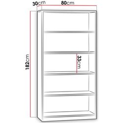 Стеллаж Mirjan24 Eleylin/Office R80 (White) Thumb