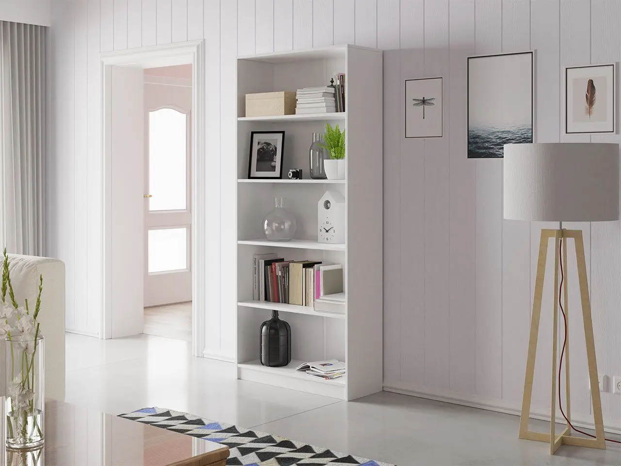 Стеллаж Mirjan24 Eleylin/Office R80 (White) - 3