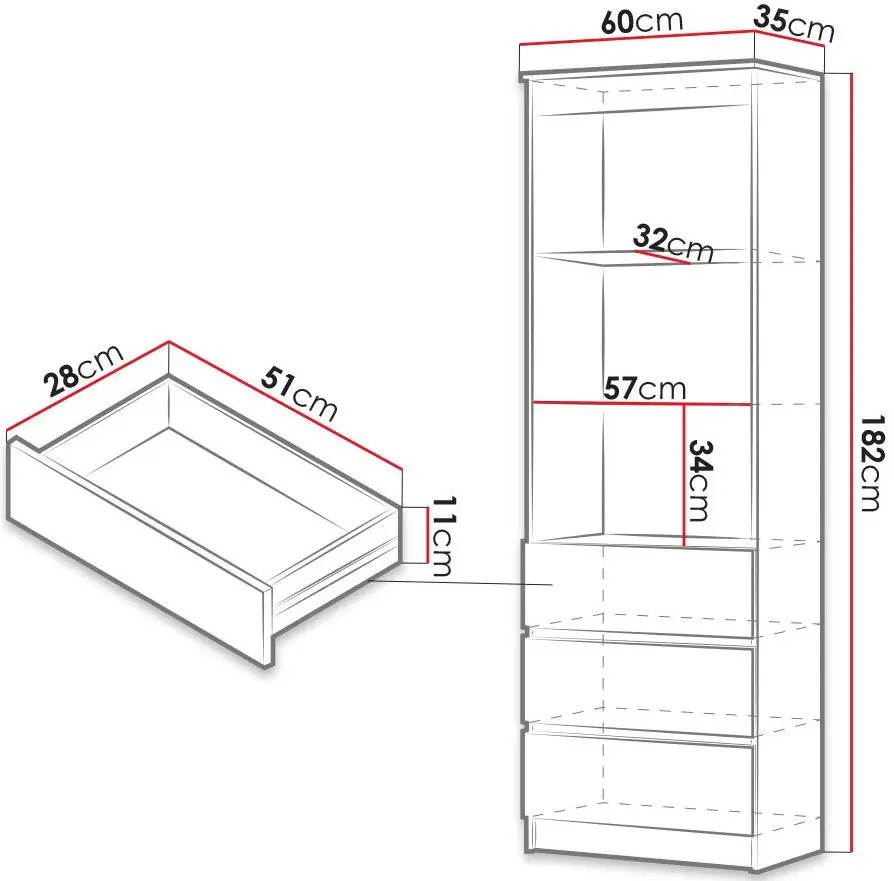 Стеллаж Mirjan24 Eleylin/Office RS-60 (Sonoma Oak) - 2