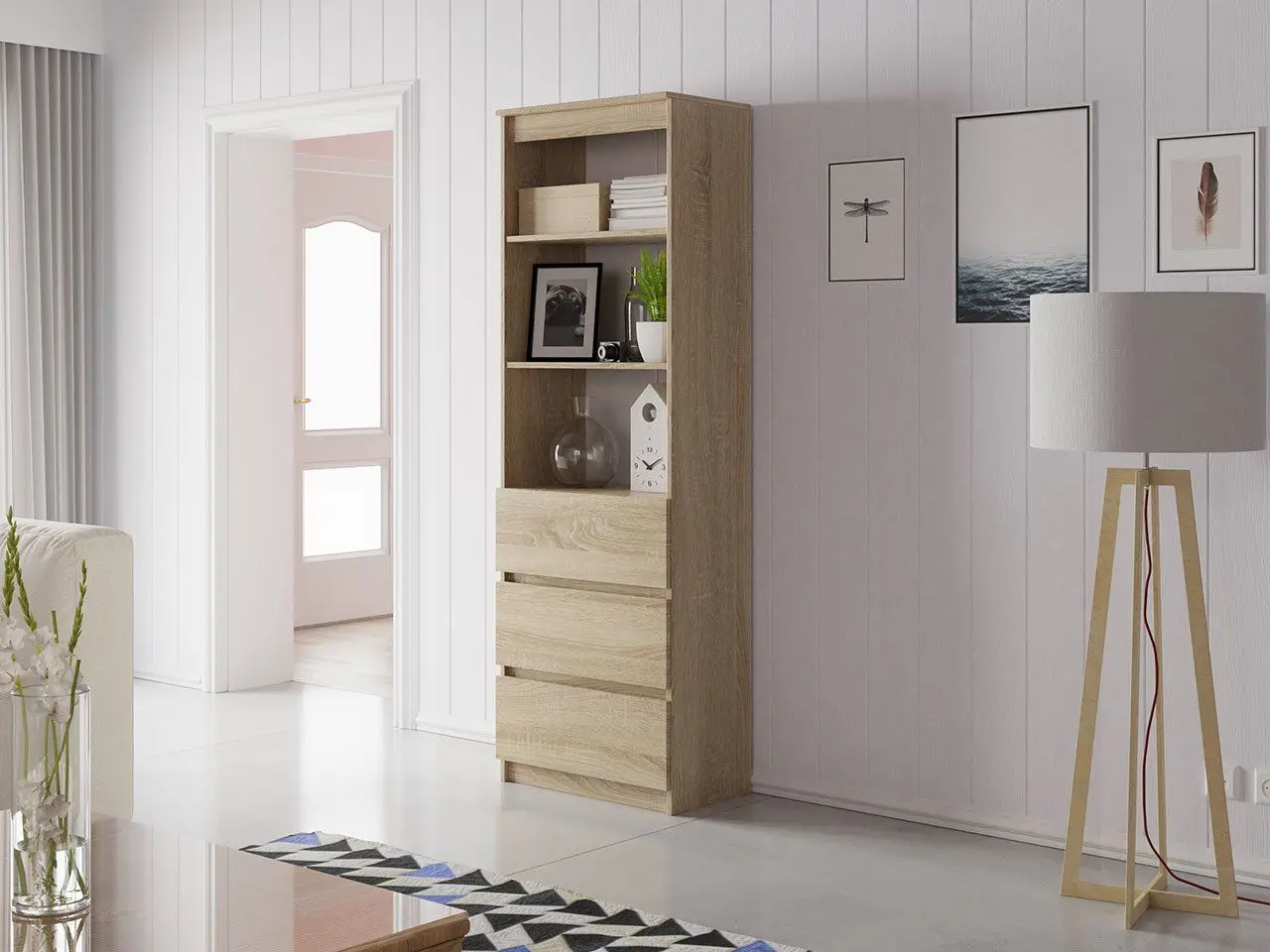Стеллаж Mirjan24 Eleylin/Office RS-60 (Sonoma Oak) - 3
