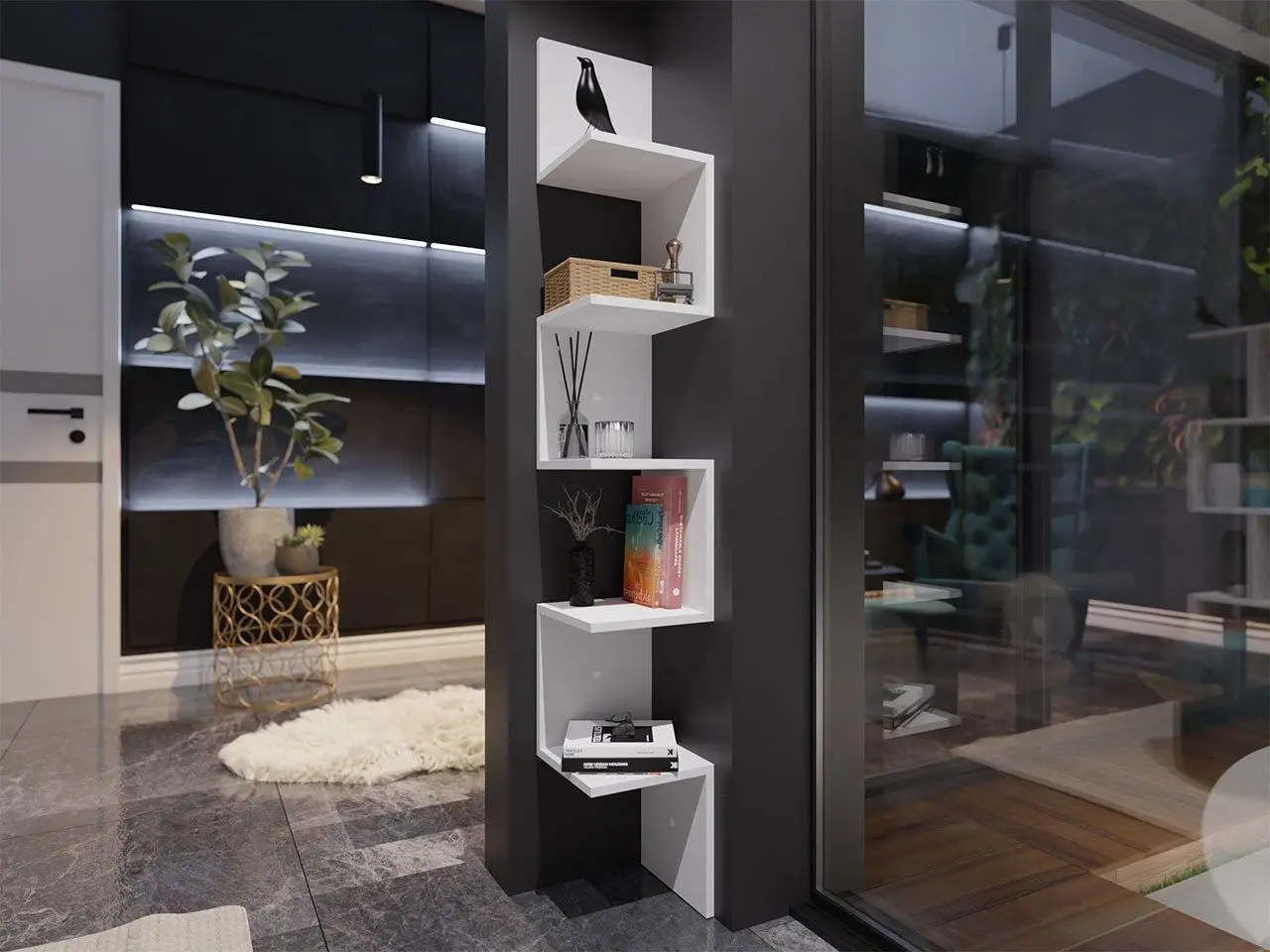 Etajera Mirjan24 Hoelon/Porisio (White)