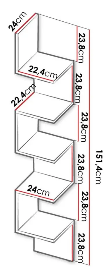 Etajera Mirjan24 Hoelon/Porisio (White)