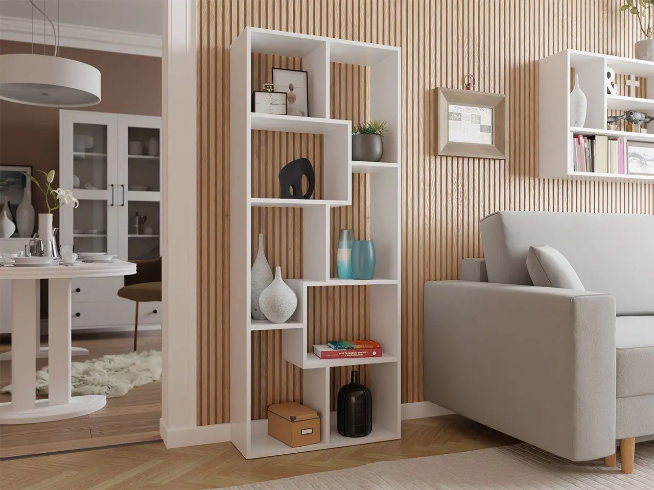 Etajera Mirjan24 Kiroti/Borunio (White) - 2