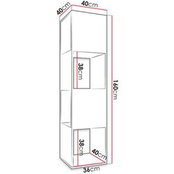 Etajera Mirjan24 Mokiro/Swint (White) Thumb