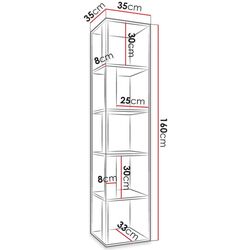 Etajera Mirjan24 Potyt/Vovite (White) Thumb