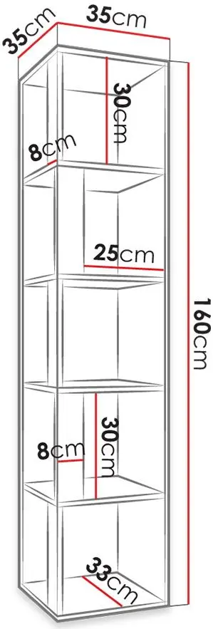 Etajera Mirjan24 Potyt/Vovite (White)