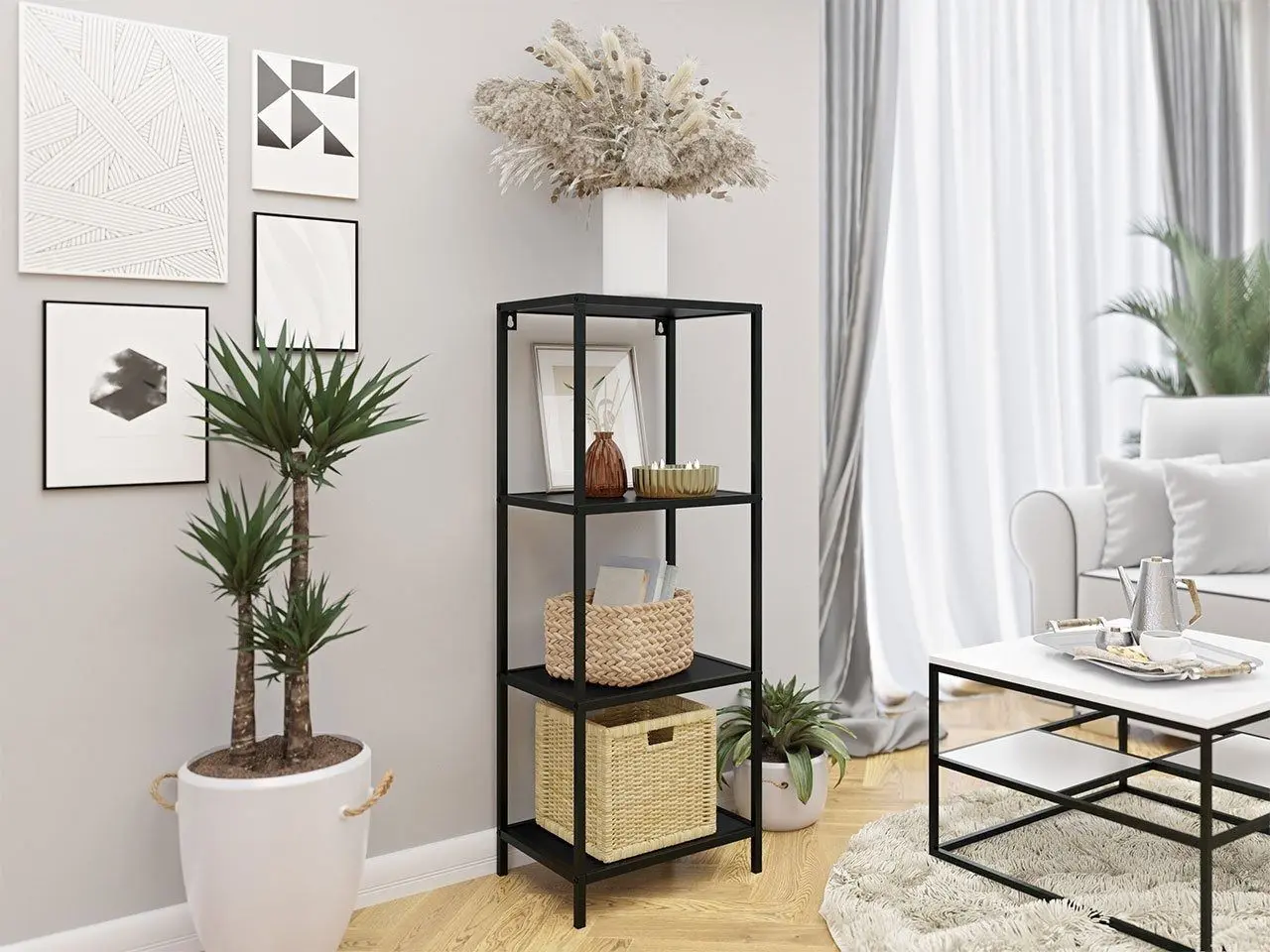 Etajera Mirjan24 Runoya/Carlo III (Black) - 3