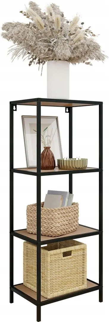 Etajera Mirjan24 Runoya/Carlo III (Black/Natural)