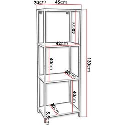Etajera Mirjan24 Runoya/Carlo III (Black/Natural) Thumb