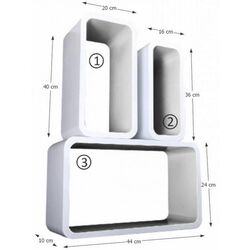 Combinatie de rafturi suspendate Mobhaus Amos FY 11042 (White) Thumb