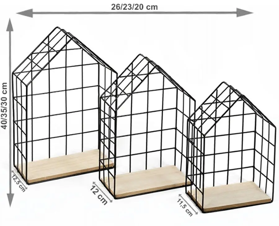 Set de rafturi Mobhaus Azuri (Natural/Black)