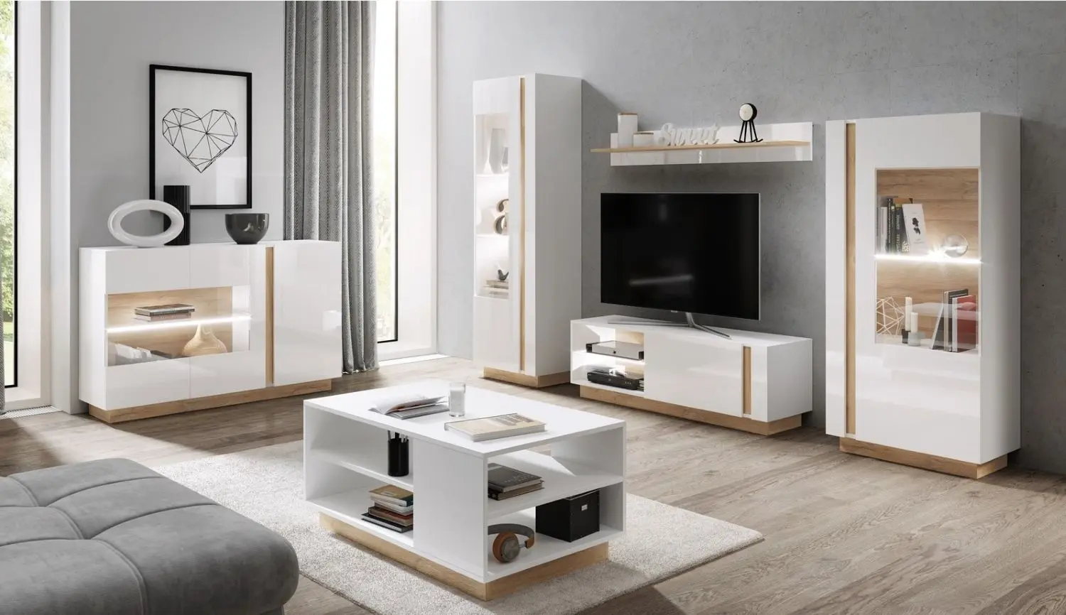 Raft Mobhaus City (White/Grandson Oak)