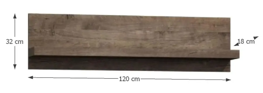 Полка Tempo Kondela Infinity I-11 (Ash Dark) - 2