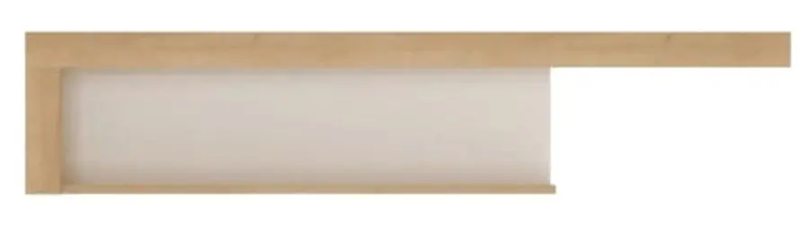 Полка Tempo Kondela Leonardo LYOP03 (Riviera Oak/White Extra High Gloss)