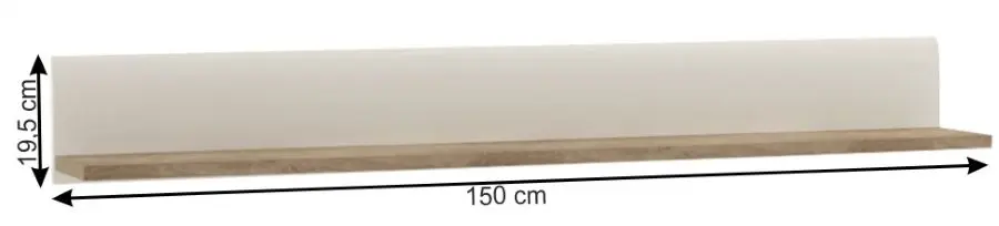 Raft Mobhaus Lynatet Typ 60 (White Extra High Gloss/Sonoma Oak Dark)