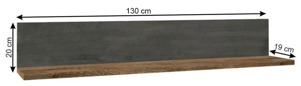 Raft Mobhaus Montana P1 (Lefkas Oak Dark/Gray Smooth)