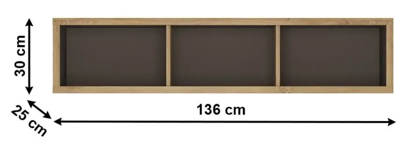 Полка Mobhaus Sheldon Typ 61 (Shetland Oak/Gray)