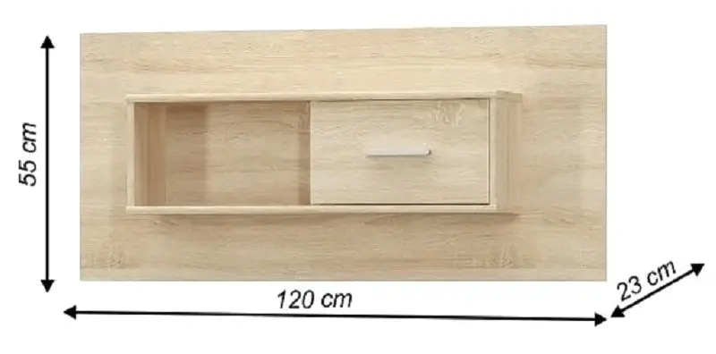 Raft suspendat Mobhaus Teyo 1D (Sonoma Oak)