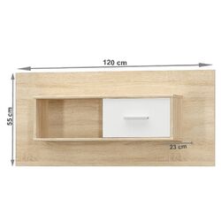 Raft suspendat Mobhaus Teyo 1D (White/Sonoma Oak) Thumb