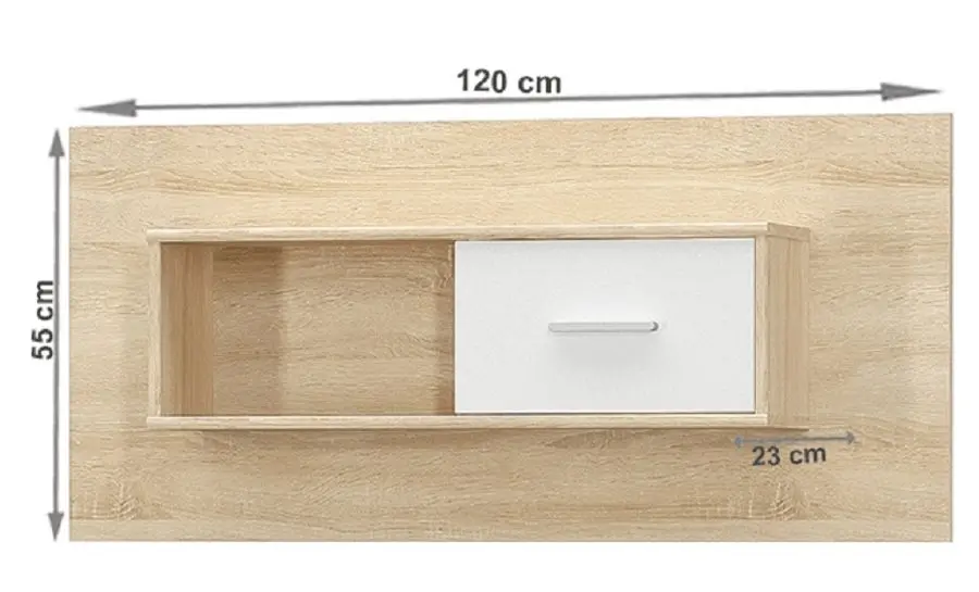 Raft suspendat Mobhaus Teyo 1D (White/Sonoma Oak)