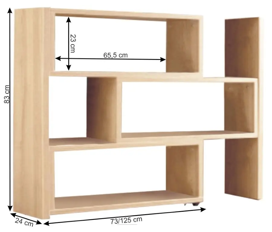 Etajera multifuncţionala Mobhaus Kloe III (Sonoma Oak) - 5