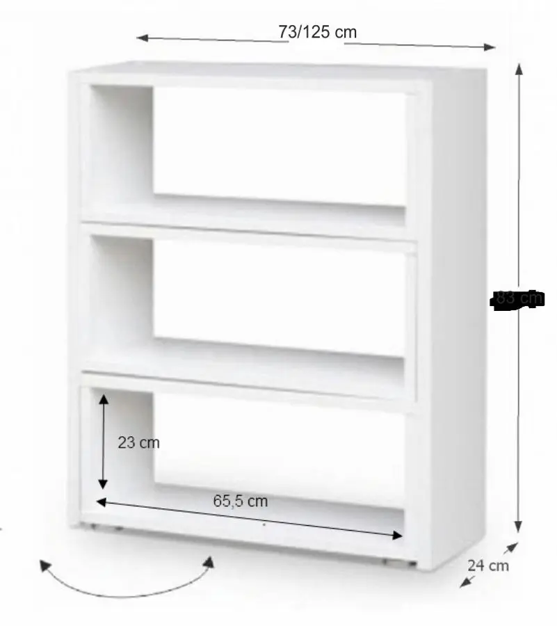 Etajera multifuncţionala Mobhaus Kloe III (White)