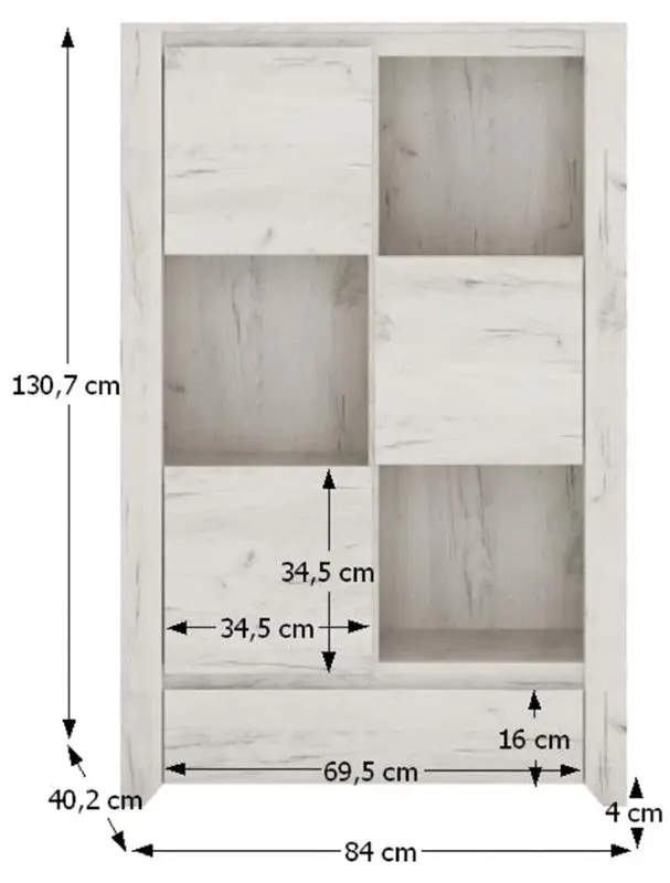 Etajera Tempo Kondela Angel Typ 31 (Craft White) - 2