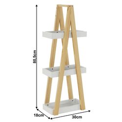 Etajera Mobhaus Arven (White/Natural) Thumb