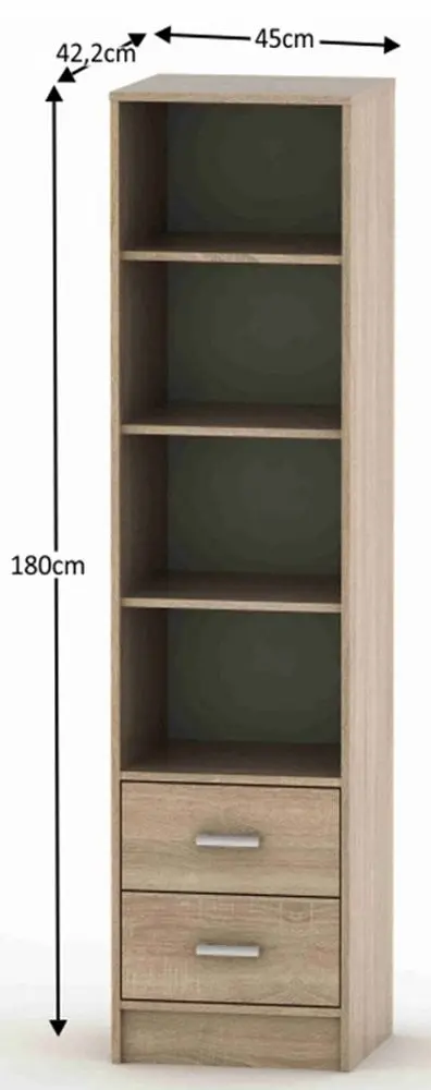 Etajera Tempo Kondela Betty 4 BE04-011-00 (Sonoma Oak)