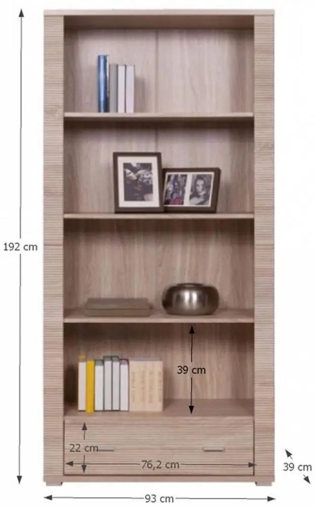 Стеллаж Tempo Kondela Grand Typ 7 (Sonoma Oak)