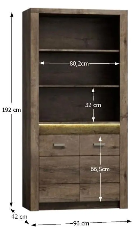 Etajera Tempo Kondela Infinity I-05 (Ash Dark)