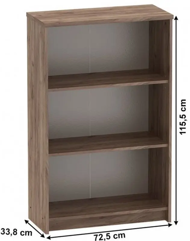 Стеллаж Mobhaus Johan 2 New 03 (Kraft Dunkel/White)