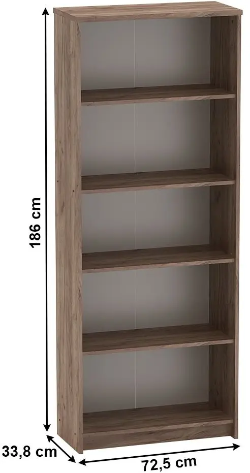 Etajera Mobhaus Johan 2 New 04 (Kraft Dunkel/White)