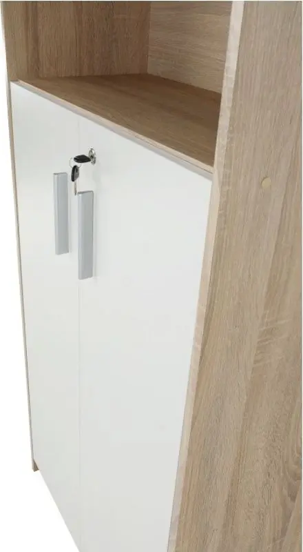 Etajera Mobhaus Johan 2 New 10 (Sonoma Oak/White)