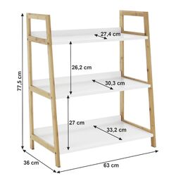 Etajera Mobhaus Koen Typ 1 (White/Natural) Thumb