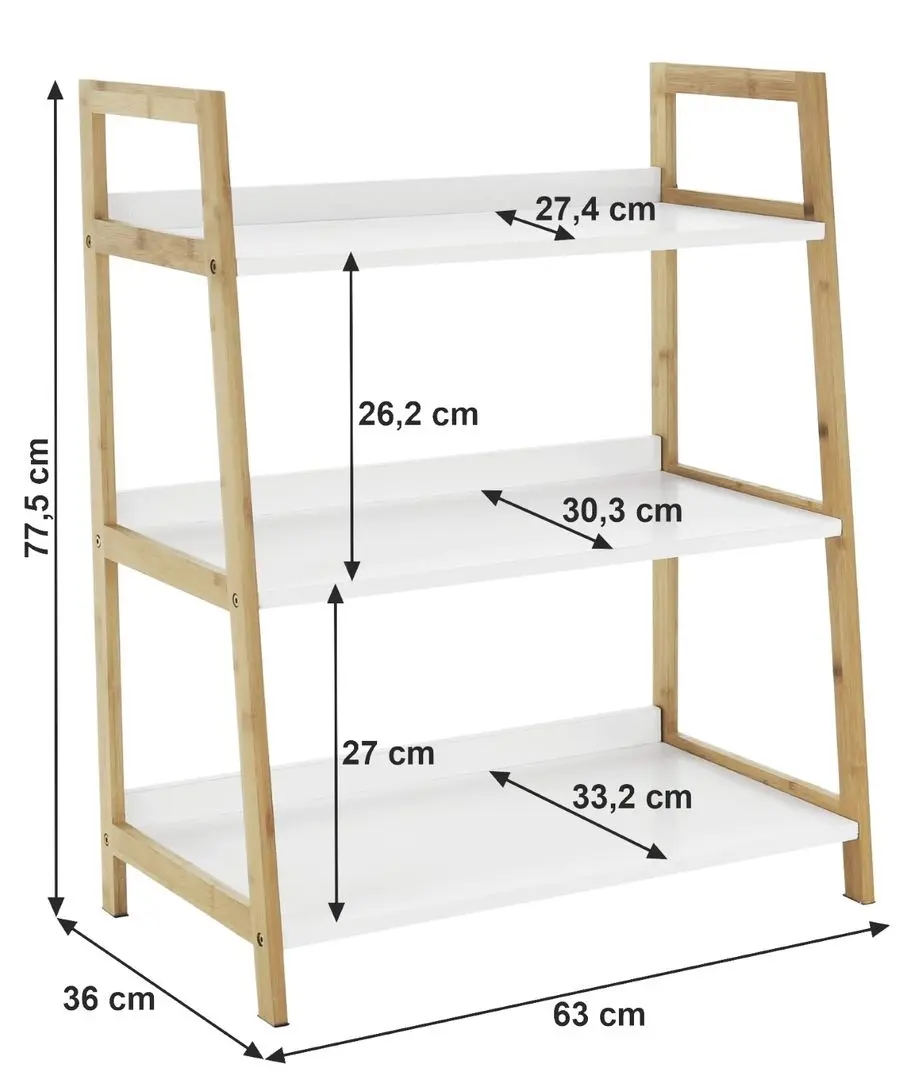 Etajera Mobhaus Koen Typ 1 (White/Natural)