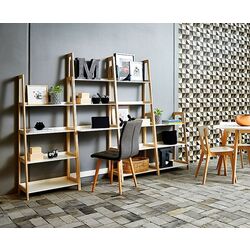 Etajera Mobhaus Koen Typ 2 (White/Natural) Thumb