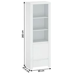 Etajera Mobhaus Lindy 1D1S (White Gloss) Thumb