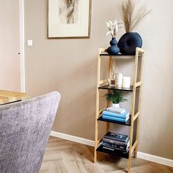 Etajera Mobhaus Naoko (Natural/Black) Thumb