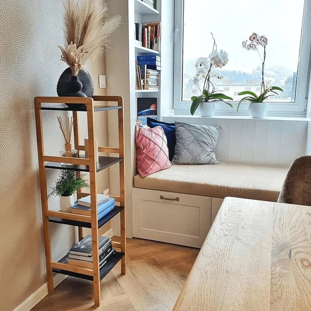 Etajera Mobhaus Naoko (Natural/Black)