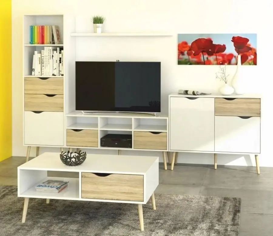 Etajera Tempo Kondela Oslo 75382 (Sonoma Oak/White)