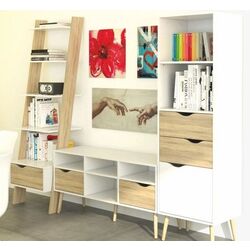 Etajera Tempo Kondela Oslo 75385 (Sonoma Oak/White) Thumb