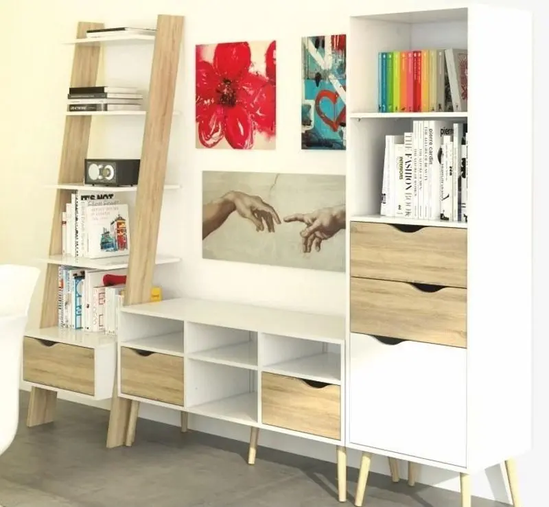 Etajera Tempo Kondela Oslo 75385 (Sonoma Oak/White)