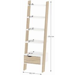 Etajera Tempo Kondela Oslo 75385 (Sonoma Oak/White) Thumb