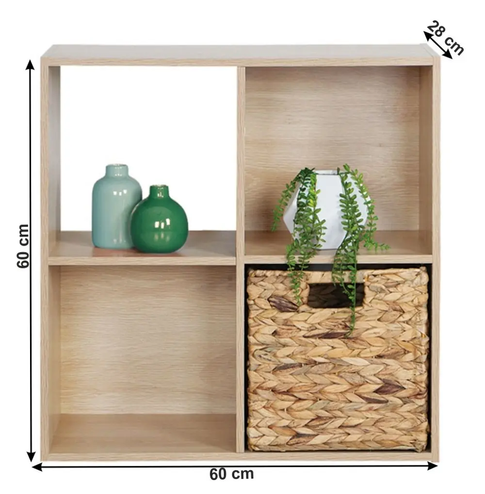 Etajera Mobhaus Preto (Natural Oak)