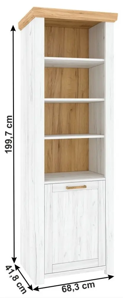 Etajera Tempo Kondela Sudbury R (Craft Oak Golden/Craft Oak White)